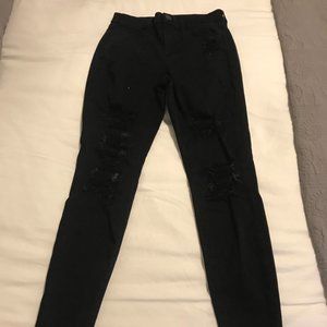 American Eagle Black Distressed Pants